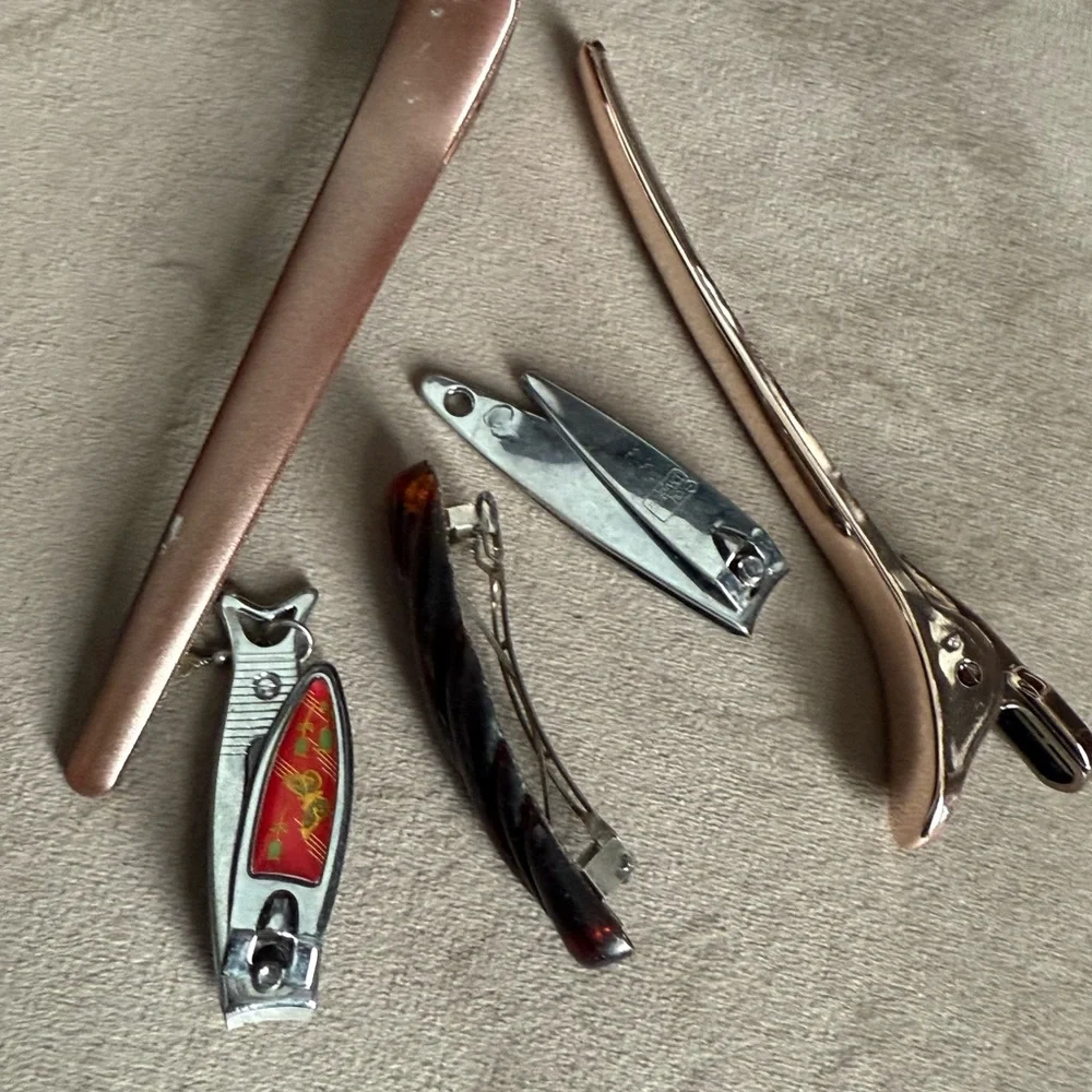 Rose Gold and Silver Nail Clippers Set
